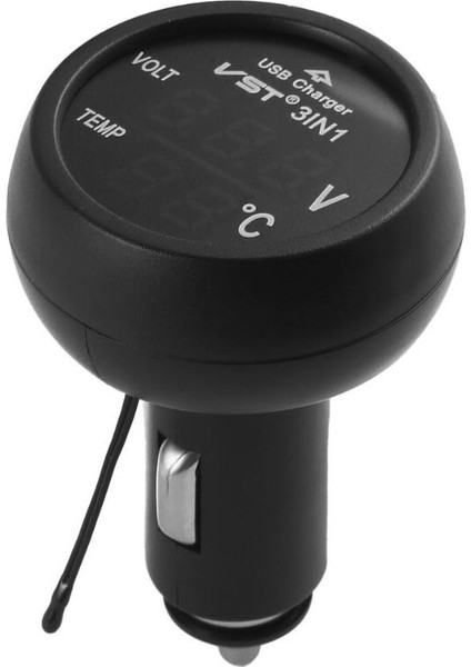 3 In 1 Araba USB Şarj Araba Çakmak Voltaj Algılama Ekranı ile Çok Fonksiyonlu Izleme Tablosu (Yurt Dışından) fiyatları
