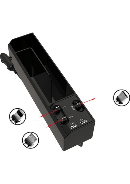 Kablo Araba ile Araba Koltuk Saklama Kutusu USB Şarj Cihazı, Stil: 3 Telli (Yurt Dışından) fiyatları