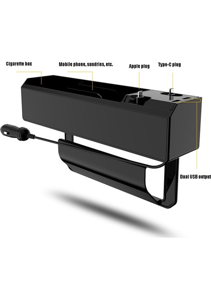 Kablo Araba ile Araba Koltuk Saklama Kutusu USB Şarj Cihazı, Stil: 3 Telli (Yurt Dışından) fırsatları