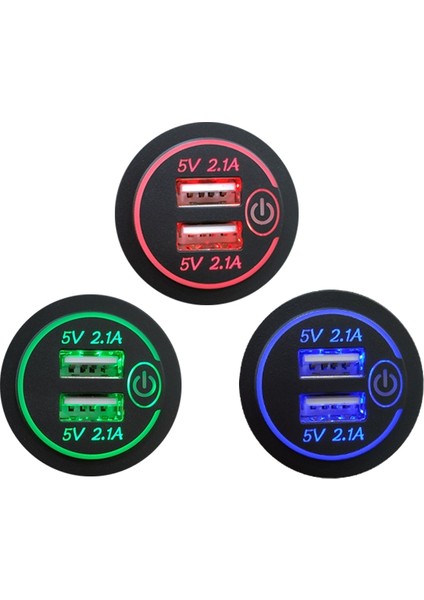 Araba Motosiklet Modifiye Şarj Çift Açıklık 4.2A ile Dokunmatik Anahtarı USB Araç Şarjı (Yurt Dışından) fiyatları