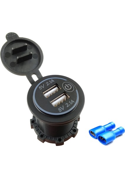 Araba Motosiklet Modifiye Şarj Çift Açıklık 4.2A ile Dokunmatik Anahtarı USB Araç Şarjı (Yurt Dışından) modelleri
