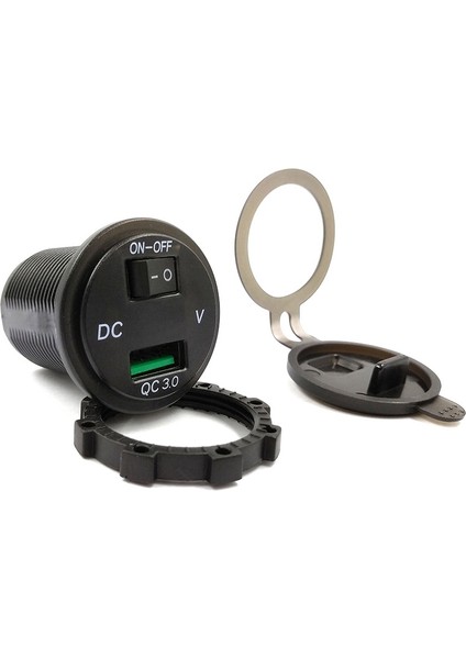 Araba Motosiklet Modifiye USB Şarj Anahtarı ile 12-24 V Hızlı Şarj (Yurt Dışından) modelleri