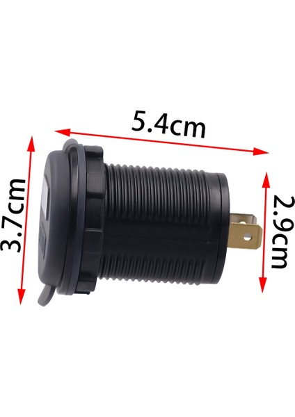 USB Şarj Güç Çıkışı Adaptörü 2.1A 5 V IP66 LED Dijital Voltmetre + 60CM Kablo (Yurt Dışından) fiyatları