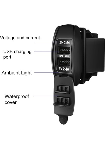 Araba 4.8A Çift Taraflı Cep Telefonu Şarj Cihazı (Yurt Dışından) fiyatları