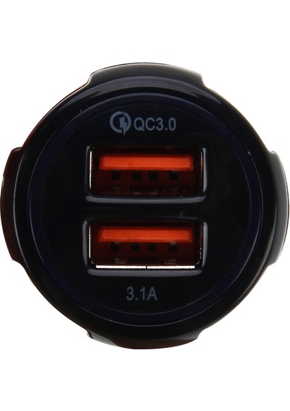 Dc 12-24V Hızlı Şarj Cihazı 3.0 Araç Şarj Cihazı ile 3.1A Araba Çift USB Şarj Cihazı Siyah (Yurt Dışından) modelleri