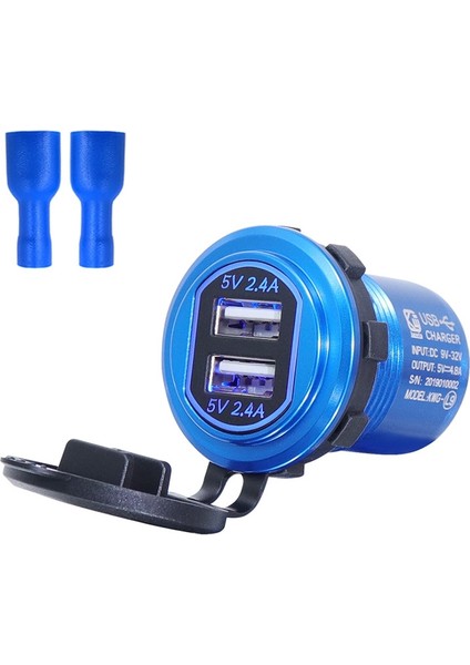 Metal Çift USB Araç Şarj Cihazı 5 V 4.8A Alüminyum Alaşımlı Araç Şarjı (Yurt Dışından)