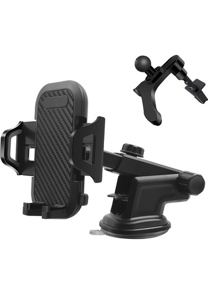 Çok Fonksiyonlu Araç Telefon Tutucu Siyah (Yurt Dışından)