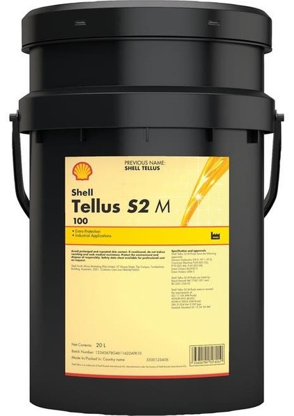 Tellus S2 M 100 Hidrolik Yağı - 20 Litre