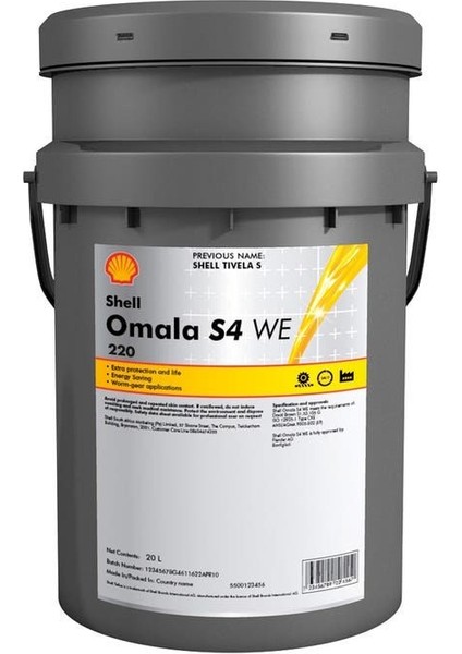 Omala S4 We 220 Şanzıman Dişli Yağı - 20 Litre