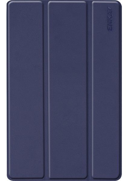 Galaxy Tab A 10.1 (2019) T510 / T515 Için Pu Deri Kılıf Koyu Mavi (Yurt Dışından)