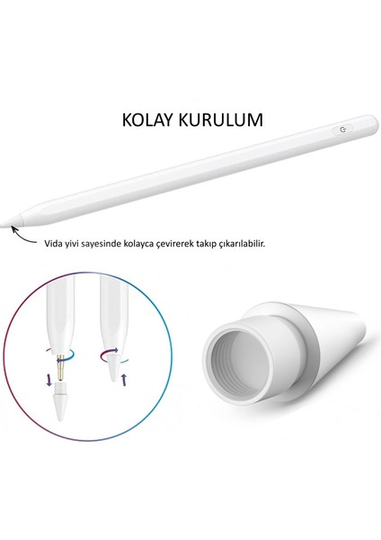 FSKL05 Stylus Yedek Uç Palm Rejection Eğimle Çizgi Kalınlığı Değişen Yedek Kalem Ucu Pen Spare Tip