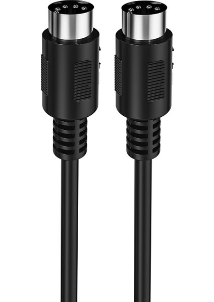 1.5 Metre Midi Kablo Mıdı To Mıdı 5 Pin Dın Mıdı Klavye Org Kablosu Rack Synth Sampler Harici Ses Kartı