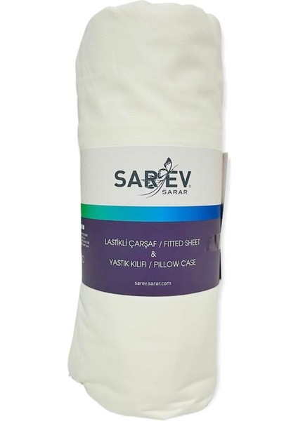 Fitted Lastikli Çarşaf Ranforce Tek Kişilik 100 x 200 cm Ekru