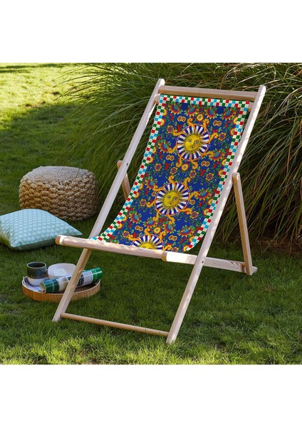 Adawall Renkli Katlanabilir Şezlong