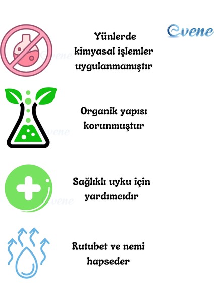 Yün Yastık Saf Doğal Uyku Yastığı Merinos Yünü Antialerjik 1500 gr 2 Adet Özel Çantalı