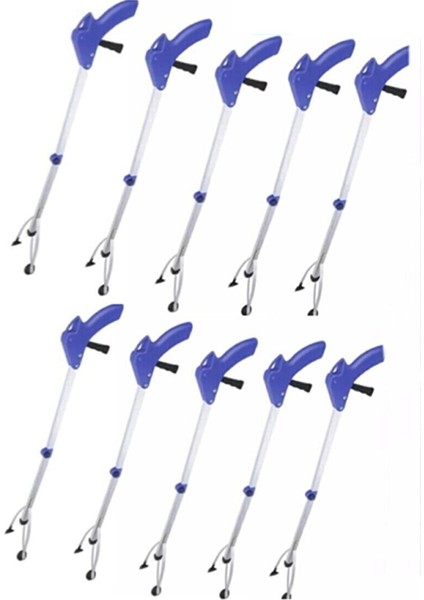 10 Adet Katlanır Çubuk Çöp Toplama Aparatı Kıskacı 90 cm