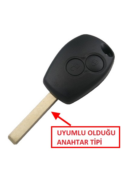 Renault Clio Symbol Kango Trafic Master 2 Butonlu Anahtar Kabı Kumanda Kabı