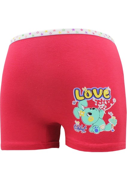 Kız Çocuk Karışık Renk Pamuklu Baskılı 6 Adet Şort Külot modelleri