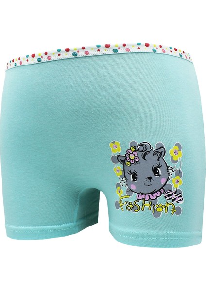 Kız Çocuk Karışık Renk Pamuklu Baskılı 6 Adet Şort Külot indirimleri