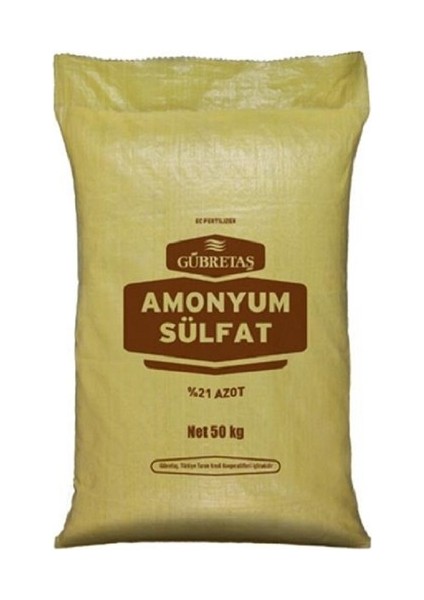 Amonyüm Sülfat %21 Azot Kükürt Bahçe Çiçek Ağaç Bitki Besini Kök Gövde Geliştirici Yeşillendirici Üst Şeker Çim Gübresi 50 kg