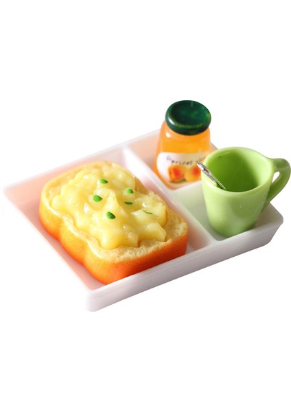 Simülasyon Kahvaltı Tost ve Reçel Mutfak 1/12 Dollhouse Fotoğraf Prop Patates Patates Ekmek Için Oyun (Yurt Dışından)