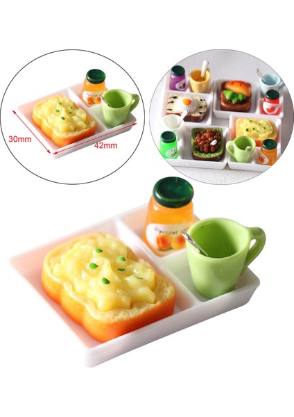Simülasyon Kahvaltı Tost ve Reçel Mutfak 1/12 Dollhouse Fotoğraf Prop Patates Patates Ekmek Için Oyun (Yurt Dışından)