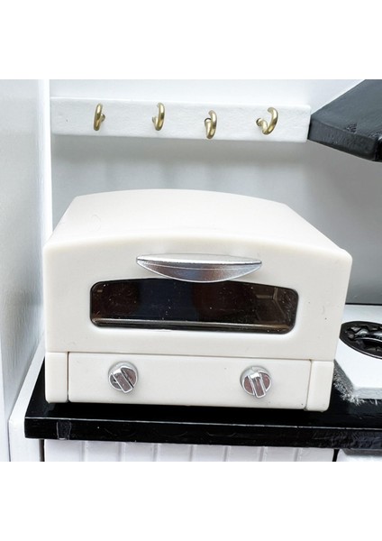 1/12 Mutfak Playset Erken Eğitici Oyuncaklar Çocuklar Için 3 4 5 6 Noel Hediyeler Bej Mikrodalga Fırın (Yurt Dışından) modelleri