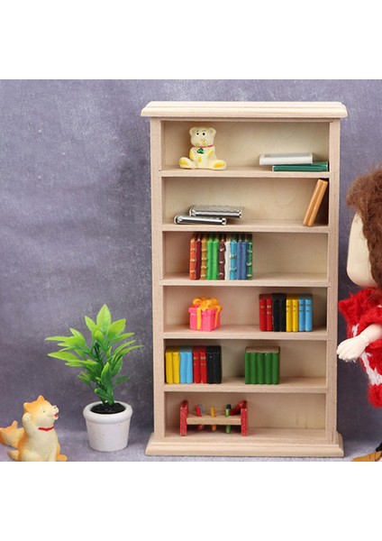 Ahşap Dollhouse Minyatür Kitaplık 6-Tier Minyatür Kitaplık Çocuklar Için 4 5 6 (Yurt Dışından) indirimleri