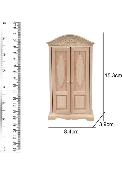 Simülasyon 1:12 Dollhouse Ahşap Kabine Oyna Pretend Oyuncak Dıy Kızlar Oyuncak (Yurt Dışından) fiyatları