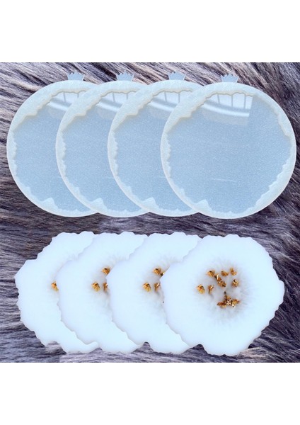 Epoksi Reçine 4lü Geode Silikon Kalıp Seti