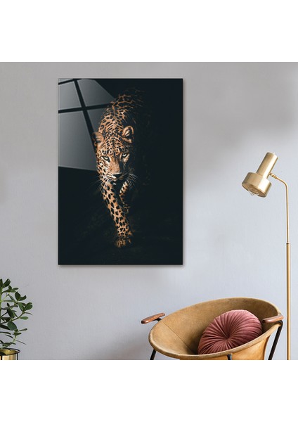 Hayvanlar | Cam Tablo | Leopar | 40cm x 60cm