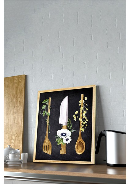 Çerçeveli Mutfak Duvar Dekorasyon Ürünleri Mutfak Dekoratif Aksesuarlar Mutfak Tabloları ÖZC-358