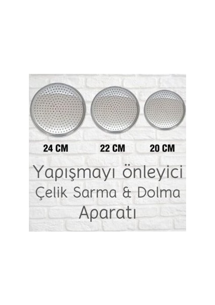 Sarma Dolma Tencere Kapağı Yapışmayı Önleyici Yaprak Sarma Pişirme Aparatı (3 Adet)