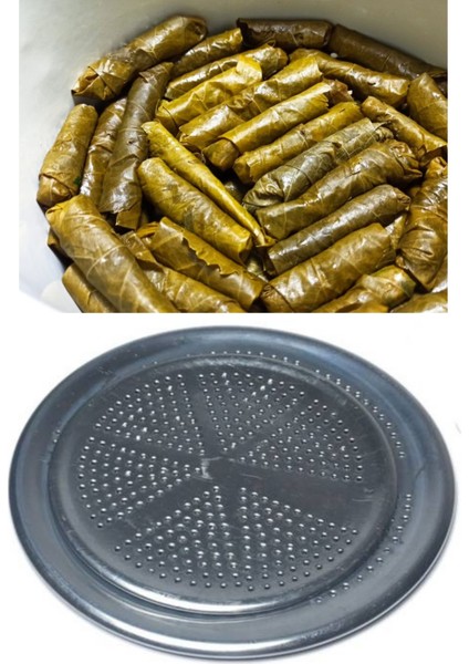 Sarma Dolma Tencere Kapağı Yapışmayı Önleyici Yaprak Sarma Pişirme Aparatı (3 Adet)