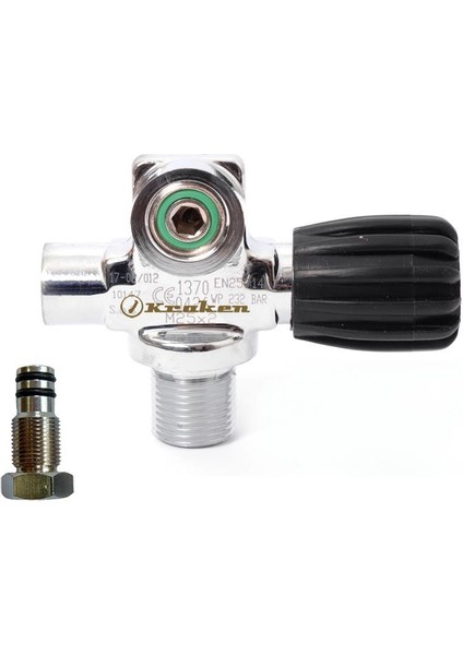 Tüp Vanası Sağ 25X2 M26 232BAR, Körleyici ile