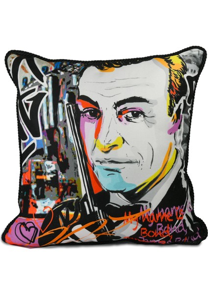 Street Art 007 Kadife Yastık 45 x 45 cm