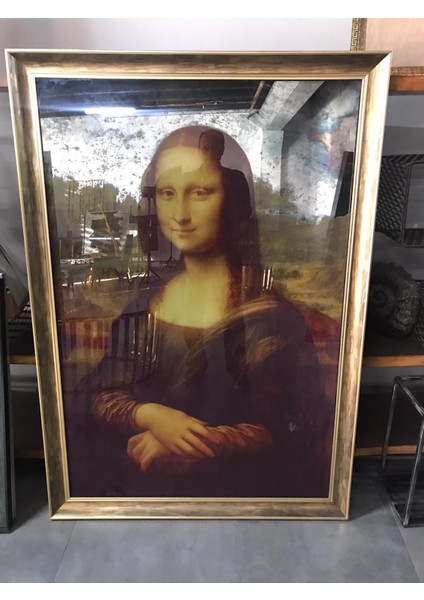 El Yapımı Ayna Tablo Mono Lisa