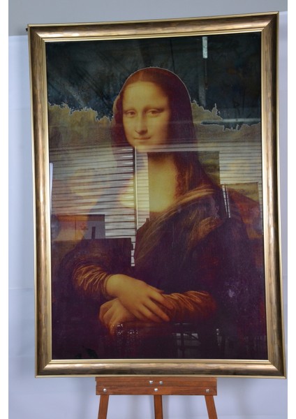 El Yapımı Ayna Tablo Mono Lisa