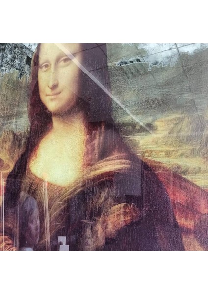 El Yapımı Ayna Tablo Mono Lisa