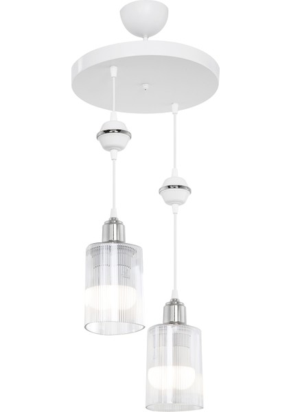 Akses Küre Krom 2'li Üçgen Şeffaf Salon Yemek Odası Oturma Odası Antre Mutfak Çocuk Odası Yatak Odası Avize fiyatları