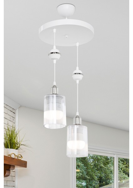 Akses Küre Krom 2'li Üçgen Şeffaf Salon Yemek Odası Oturma Odası Antre Mutfak Çocuk Odası Yatak Odası Avize fırsatları