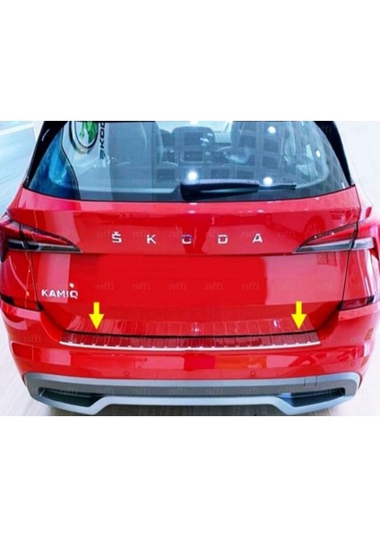 Skoda Kamiq Krom Arka Tampon Üstü Koruma 2019> Paslanmaz Çelik fırsatları