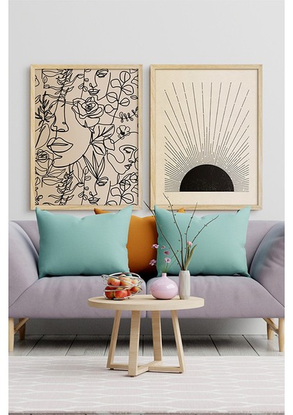 Çerçeveli Çoklu Tablo Çerçeveler Dekorasyon Ev Dekoru Konsept Ikili Ahşap Çerçeve ÖZC-357