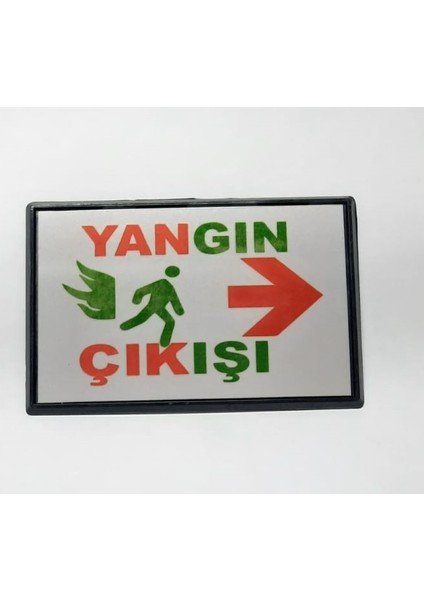 Büyük Boy Yangın Çıkışı Yönlendirme Tabelası 13 x 8 cm