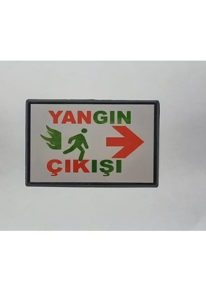 Büyük Boy Yangın Çıkışı Yönlendirme Tabelası 13 x 8 cm
