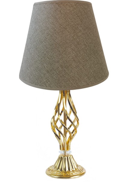 Modern Metal Gold Ayak Koyu Vizon Abajur