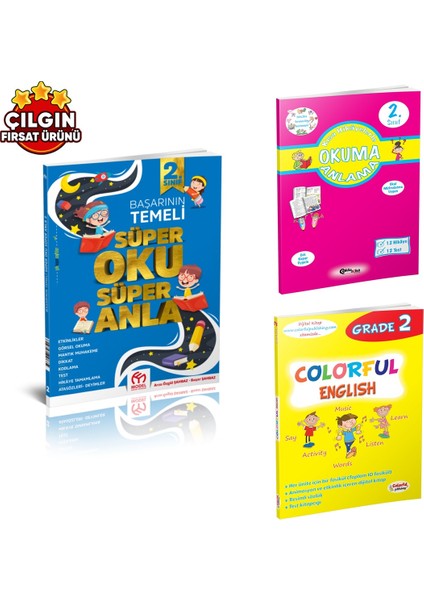 2. Sınıf Süper Oku Anla - Çoklu Zeka Yayınları Okuma Anlama - Colorful English