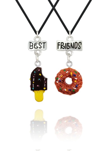 Donut ve Dondurma Best Friends 2'li Arkadaşlık Kolyesi