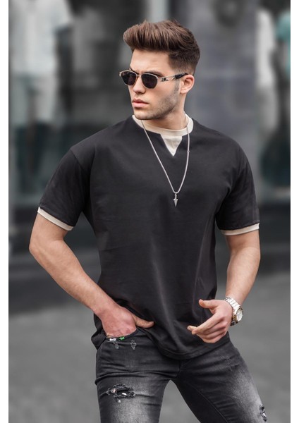 Erkek Siyah Basic Tişört 5859