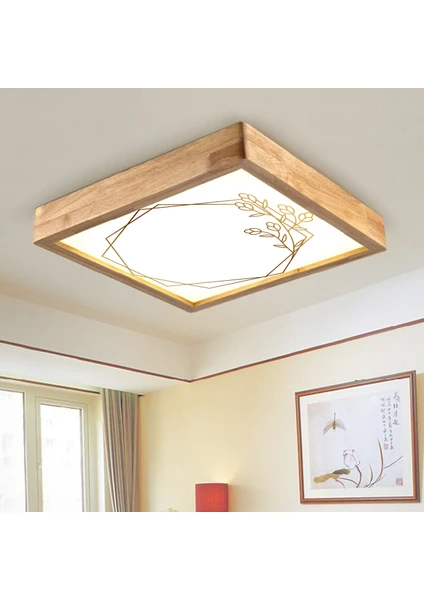 Wood Design World Ahşap Çerçeve LED Desenli Dekoratif  Aydınlatma